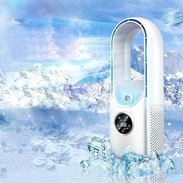 Аккумуляторный безлопастной вентилятор Air Multiplier с функцией увлажнения и подсветки, портативный USB вентилятор с таймером