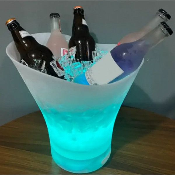 Светодиодное ведро для льда Bucket Light с Bluetooth колонкой и LED подсветкой, барное ведро для охлаждения напитков с USB
