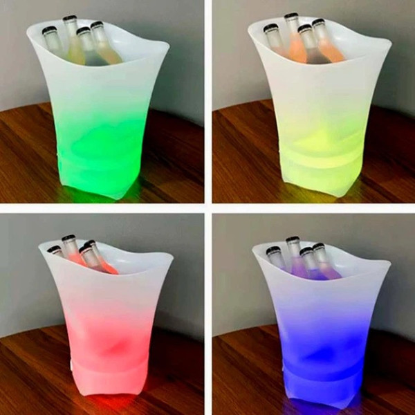 Светодиодное ведро для льда Bucket Light с Bluetooth колонкой и LED подсветкой, барное ведро для охлаждения напитков с USB