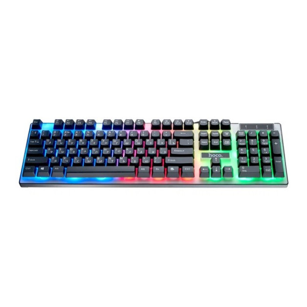 Игровой комплект HOCO GM18 Luminous Gaming клавиатура + мышь RGB проводной геймерский набор 104 клавиши 6D DPI