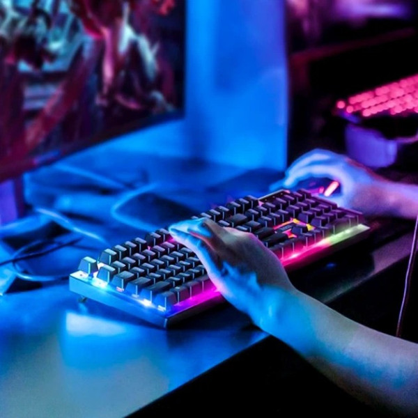 Игровой комплект HOCO GM18 Luminous Gaming клавиатура + мышь RGB проводной геймерский набор 104 клавиши 6D DPI