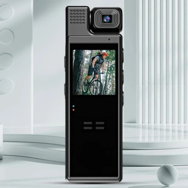 Мини боди камера L9 1080P портативный видеорегистратор на одежду с экраном датчиком движения и поворотным объективом 180°