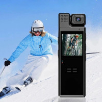 Мини боди камера L9 1080P портативный видеорегистратор на одежду с экраном датчиком движения и поворотным объективом 180°