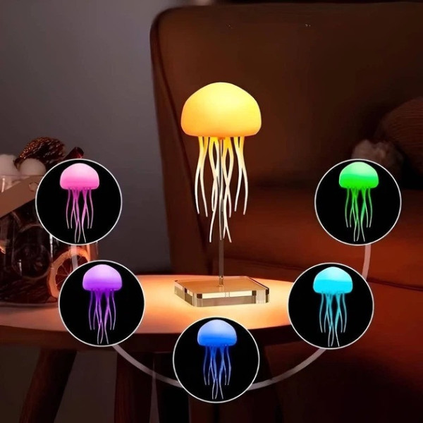 Ночник светильник Медуза RGB LED аккумуляторная декоративная лампа с подвижными щупальцами USB 5 режимов