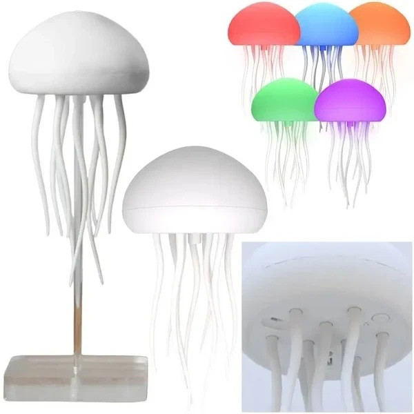 Ночник светильник Медуза RGB LED аккумуляторная декоративная лампа с подвижными щупальцами USB 5 режимов