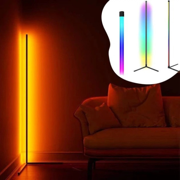 Угловая напольная LED лампа Corner Light RGB 120 см с пультом ДУ, декоративный светильник для интерьера