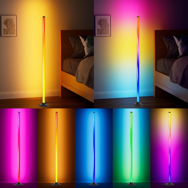 Угловая напольная LED лампа Corner Light RGB 120 см с пультом ДУ, декоративный светильник для интерьера