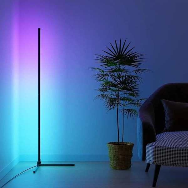 Угловая напольная LED лампа Corner Light RGB 120 см с пультом ДУ, декоративный светильник для интерьера