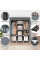 Тканевый складной шкаф органайзер Storage Wardrobe 88130 с 8 полками и 3 секциями, универсальный шкаф для одежды и обуви