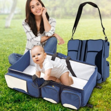 Многофункциональная сумка кроватки для младенцев Baby Room, дорожная сумка переноска трансформер от 0 до 12 месяцев Синий