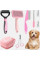 Набор для груминга животных Pet Grooming 8 в 1, комплект для ухода за собаками и котами с щетками, когтерезом и расческами