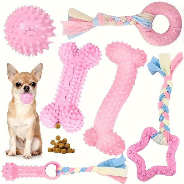 Набор жевательных игрушек для собак 6 в 1 с веревками Pet Set, интерактивные игрушки для собак, набор для жевания и перетаскивания