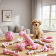 Набор жевательных игрушек для собак 6 в 1 с веревками Pet Set, интерактивные игрушки для собак, набор для жевания и перетаскивания