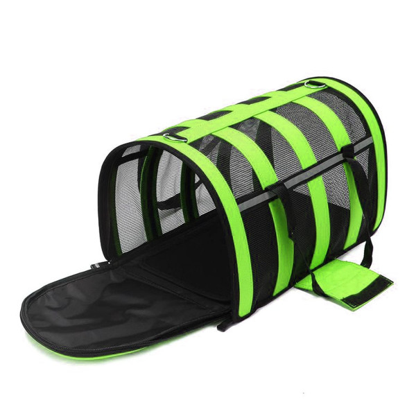 Сумка-переноска для собак For Friends GREEN paws M 41×25×26 см, рюкзак-переноска для котов и собак, дышащая переноска для животных