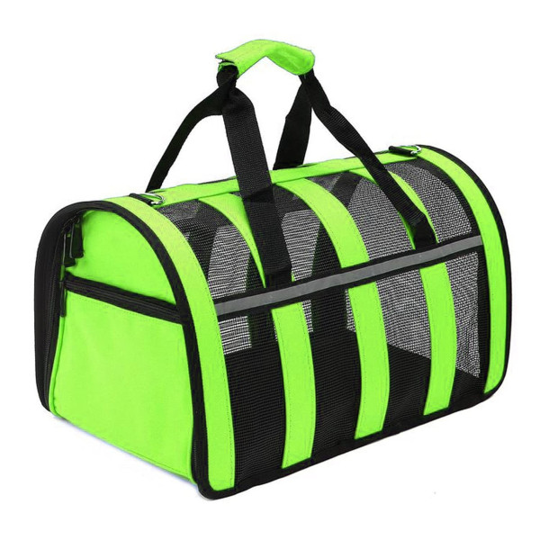 Сумка-переноска для собак For Friends GREEN paws M 41×25×26 см, рюкзак-переноска для котов и собак, дышащая переноска для животных