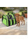 Сумка-переноска для собак For Friends GREEN paws M 41×25×26 см, рюкзак-переноска для котов и собак, дышащая переноска для животных