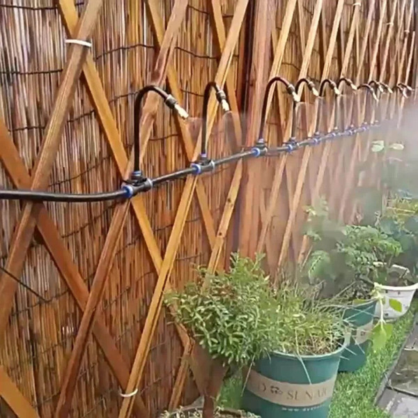 Система туманообразования и полива DIY 5 м, комплект для орошения теплиц и сада, система охлаждения и полива растений с форсункам