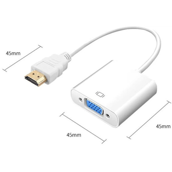 Конвертер HDMI VGA STLab U-990 Pro BTC, адаптер HDMI на VGA, переходник для подключения монитора и проектора Full HD 1080p
