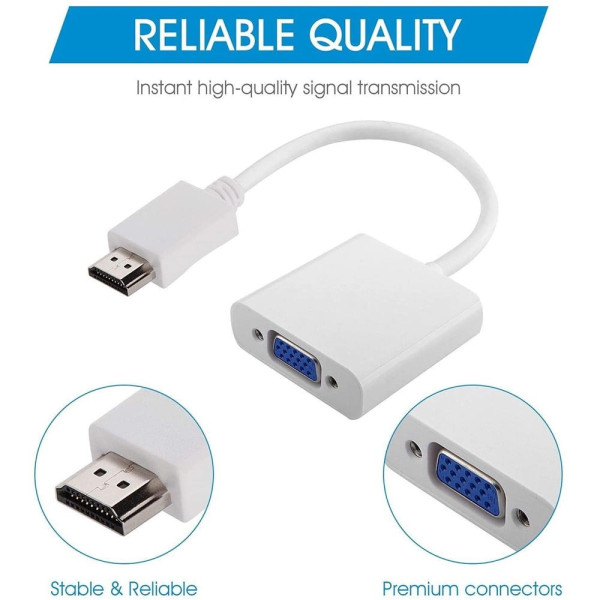 Конвертер HDMI VGA STLab U-990 Pro BTC, адаптер HDMI на VGA, переходник для подключения монитора и проектора Full HD 1080p