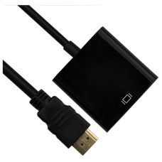 Конвертер HDMI на VGA + AV (аудио), адаптер HDMI VGA с аудиовыходом, переходник для монитора и проектора, черный