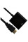 Конвертер HDMI на VGA + AV (аудио), адаптер HDMI VGA с аудиовыходом, переходник для монитора и проектора, черный