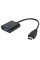 Конвертер HDMI на VGA + AV (аудио), адаптер HDMI VGA с аудиовыходом, переходник для монитора и проектора, черный