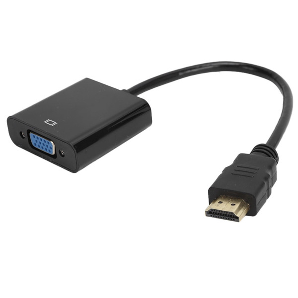 Конвертер HDMI на VGA + AV (аудио), адаптер HDMI VGA с аудиовыходом, переходник для монитора и проектора, черный