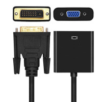 Адаптер DVI VGA Addap DVI2VGA-01, видео конвертер DVI на VGA, переходник для монитора и проектора Full HD 1080p