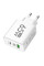 Зарядное устройство для телефона 65W GaN TRG-185 быстрая зарядка USB Type-C и USB-A адаптер питания белый