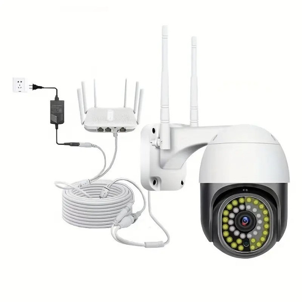 Готовый комбинированный кабель RJ45 + DC 20 м медный для IP камер, видеонаблюдения, роутера и сетевого оборудования
