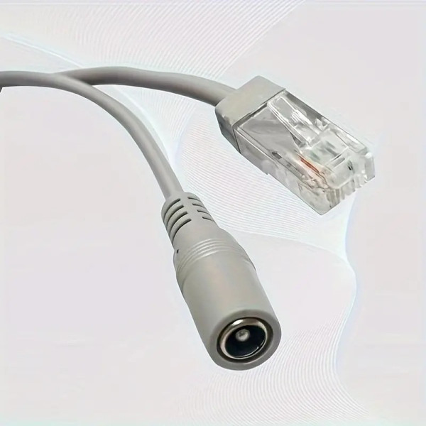 Готовый комбинированный кабель RJ45 + DC 20 м медный для IP камер, видеонаблюдения, роутера и сетевого оборудования