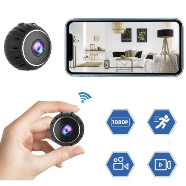 Беспроводная Wi-Fi мини-камера P7-W8 Full HD 1080P с ночным видением, датчиком движения и удаленным просмотром