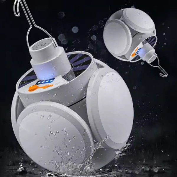 Кемпинговая лампа BL-2029 ромашка аккумуляторная солнечная с USB зарядкой светодиодный фонарь подвесной