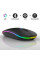 Беспроводная компьютерная мышь Bluetooth + USB 2.4Ghz с RGB-подсветкой, аккумуляторная мышка для ноутбука и компьютера черная