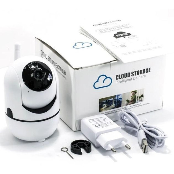 Камера видеонаблюдения WiFi QC011 поворотная, беспроводная IP камера для дома и улицы, видеоняня с ночным видением