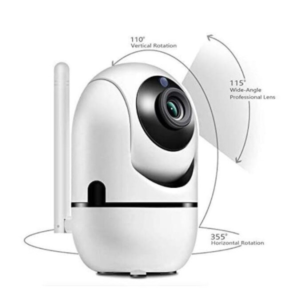 Камера видеонаблюдения WiFi QC011 поворотная, беспроводная IP камера для дома и улицы, видеоняня с ночным видением