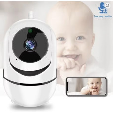 Камера видеонаблюдения WiFi QC011 поворотная, беспроводная IP камера для дома и улицы, видеоняня с ночным видением