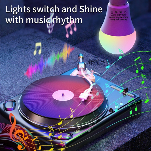 Умная LED лампа Tuya Wi-Fi Bluetooth 9 Вт, смарт лампочка с управлением со смартфона и голосом