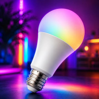 Умная LED лампа Tuya Wi-Fi Bluetooth 9 Вт, смарт лампочка с управлением со смартфона и голосом