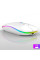 Беспроводная компьютерная мышь Bluetooth с USB-адаптером 2.4 ГГц, RGB-подсветкой, аккумуляторная, белая