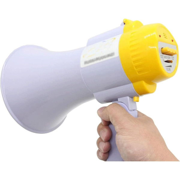 Рупорный громкоговоритель MEGAPHONE HW-8C 15 Вт с записью голоса, аккумулятором и ремнем