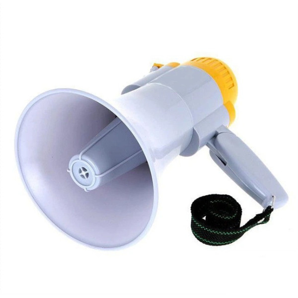 Рупорный громкоговоритель MEGAPHONE HW-8C 15 Вт с записью голоса, аккумулятором и ремнем