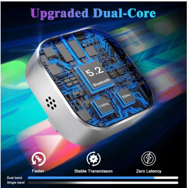 Беспроводной адаптер CarPlay AND Glay Dongle 2025 из USB-A и Type-C, Bluetooth 5.2