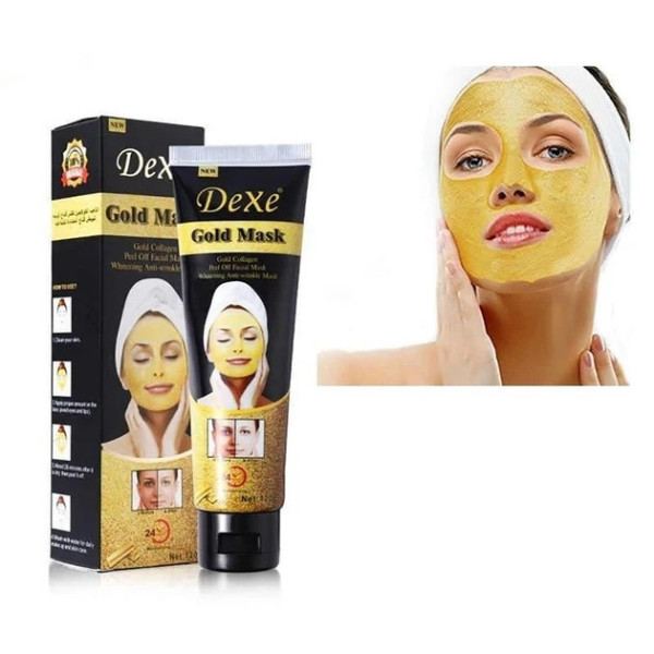 Золотая маска-пленка для лица Dexe Gold Mask с коллагеном 120 г