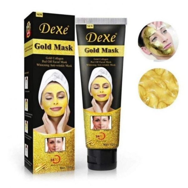 Золотая маска-пленка для лица Dexe Gold Mask с коллагеном 120 г