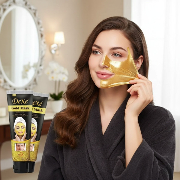 Золотая маска-пленка для лица Dexe Gold Mask с коллагеном 120 г