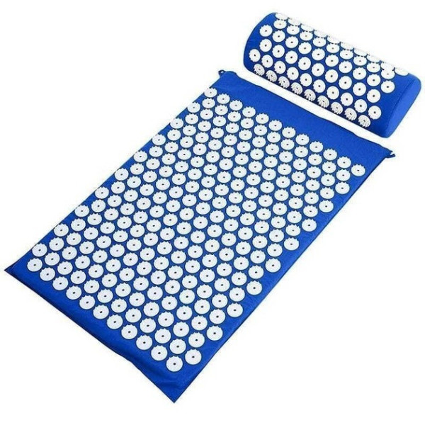 Массажный коврик с валиком Acupressure Mat для расслабления спины и снятия напряжения