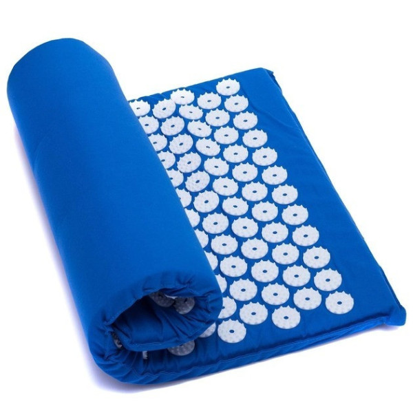 Массажный коврик с валиком Acupressure Mat для расслабления спины и снятия напряжения