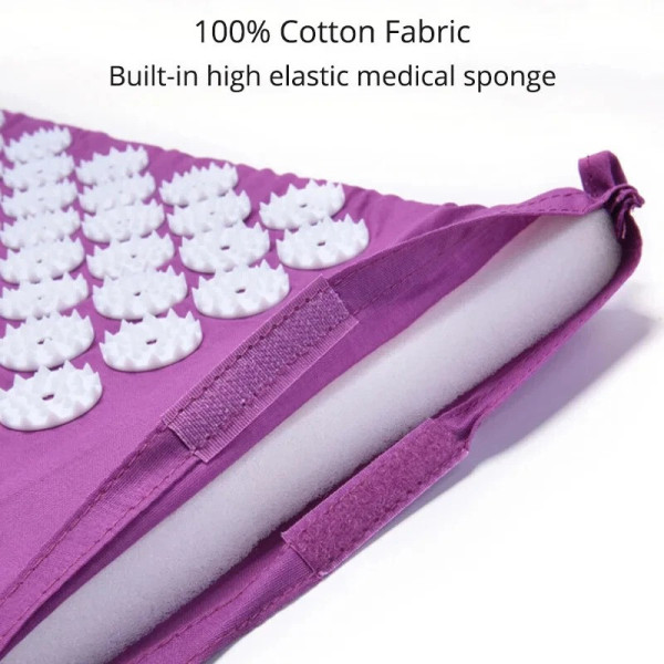 Массажный коврик с валиком Acupressure Mat для расслабления спины и снятия напряжения