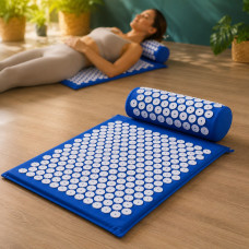 Массажный коврик с валиком Acupressure Mat для расслабления спины и снятия напряжения